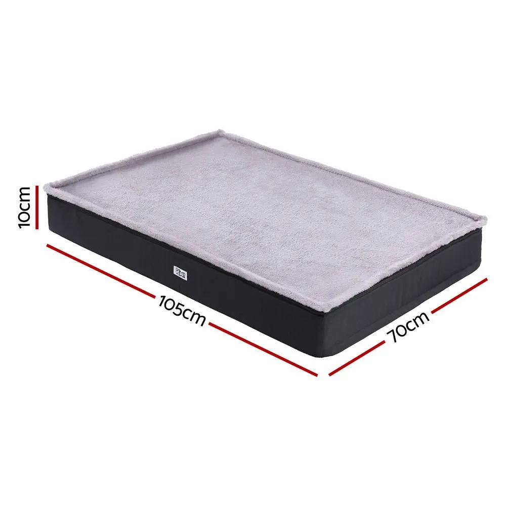 105CM Calming Pet Bed with Washable Cover - Grey