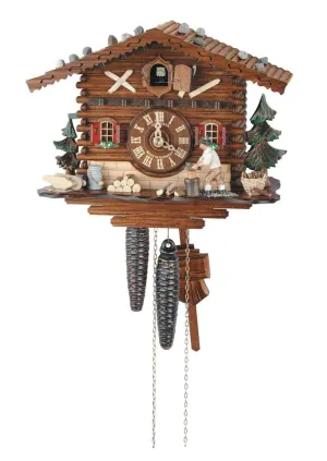 11" Black Forest Heidi With Jumping Goat German Cuckoo Clock