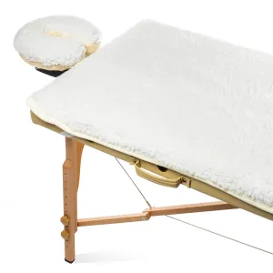 1/2" Thick Fleece Massage Table Pad & Face Cradle Set by Saloniture