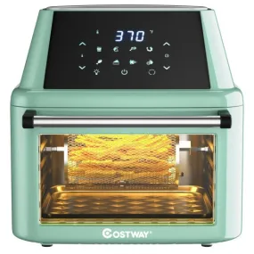 19 QT Multi-functional Air Fryer Oven 1800W Dehydrator Rotisserie-Green