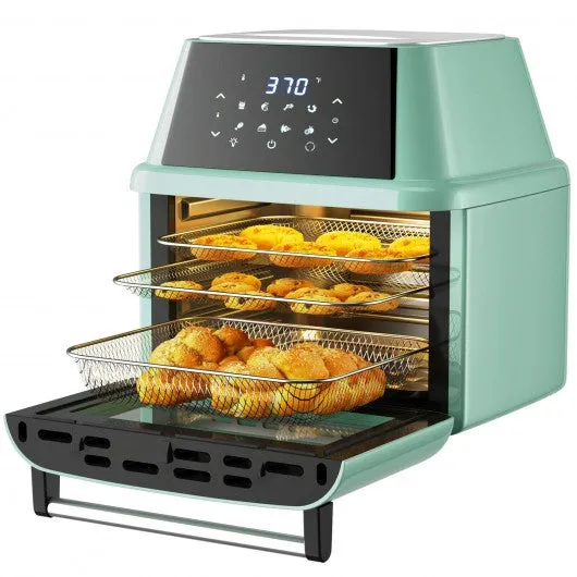 19 QT Multi-functional Air Fryer Oven 1800W Dehydrator Rotisserie-Green