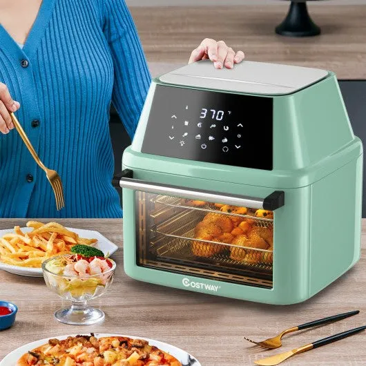 19 QT Multi-functional Air Fryer Oven 1800W Dehydrator Rotisserie-Green