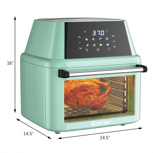 19 QT Multi-functional Air Fryer Oven 1800W Dehydrator Rotisserie-Green