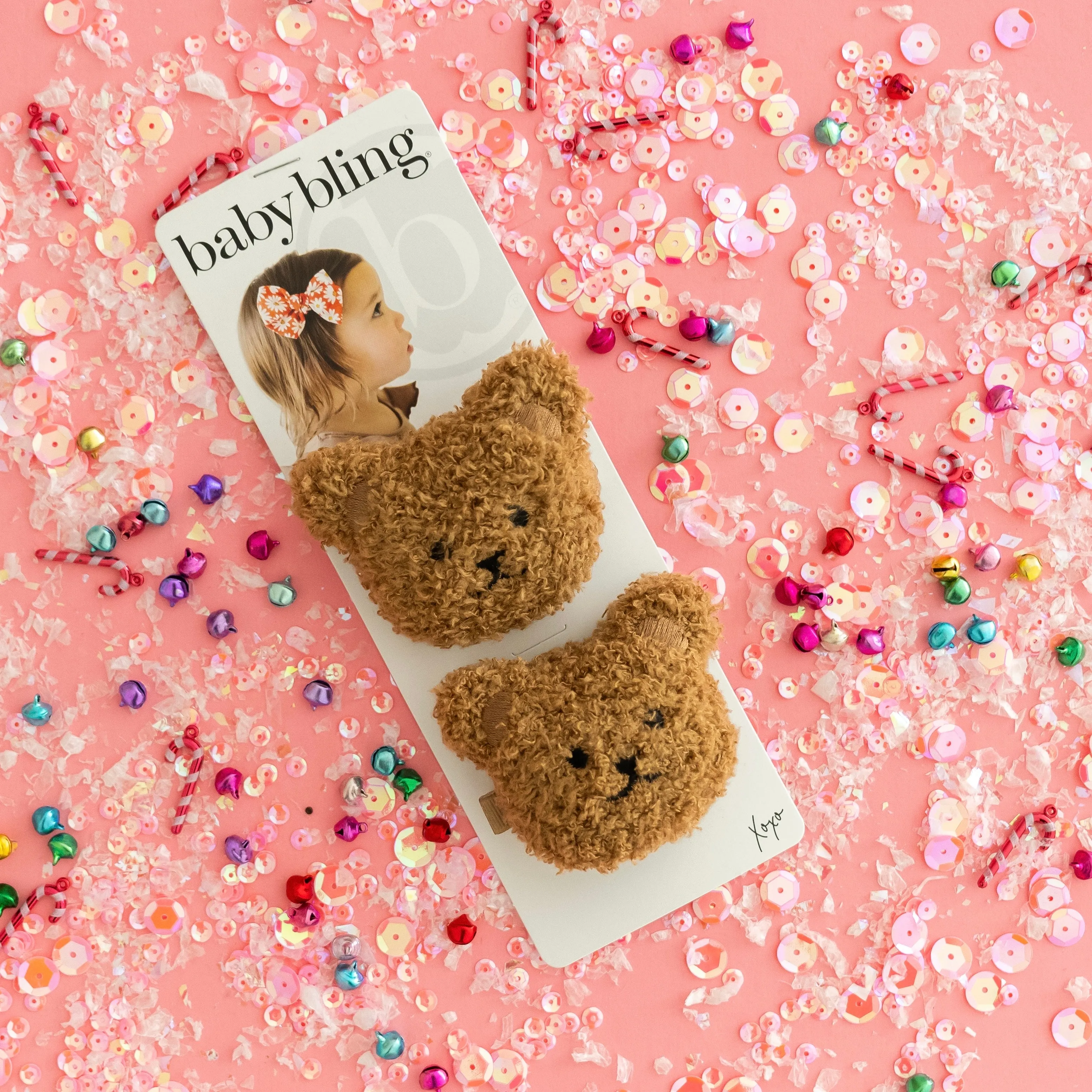 2PK NOVELTY CLIPS: teddy cocoa