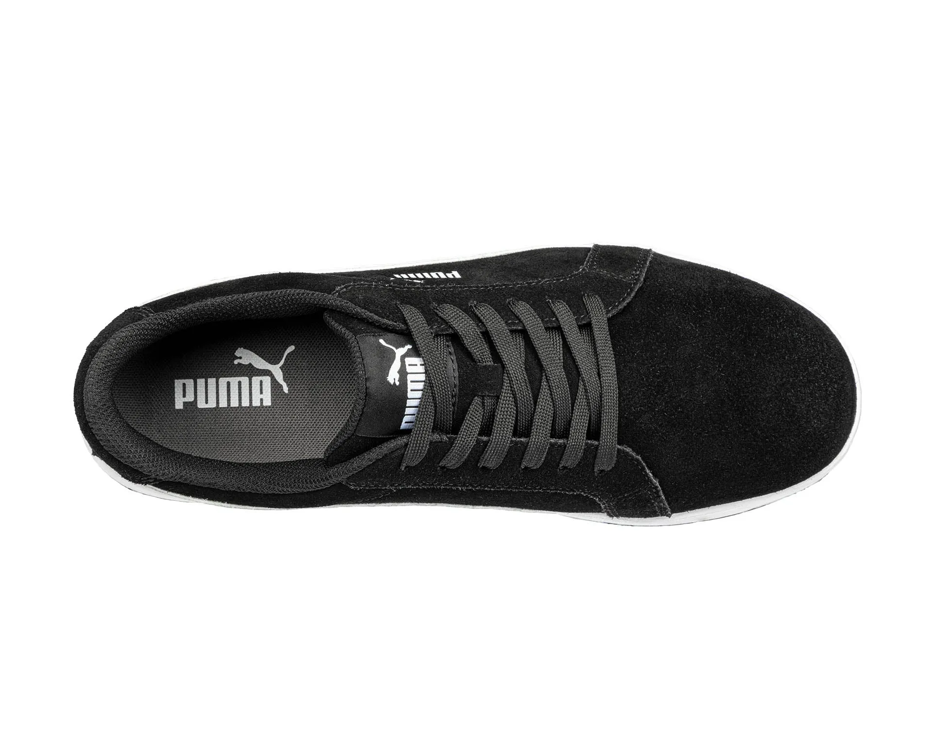 640115 ICONIC SUEDE BLACK LOW SAFETY SHOES