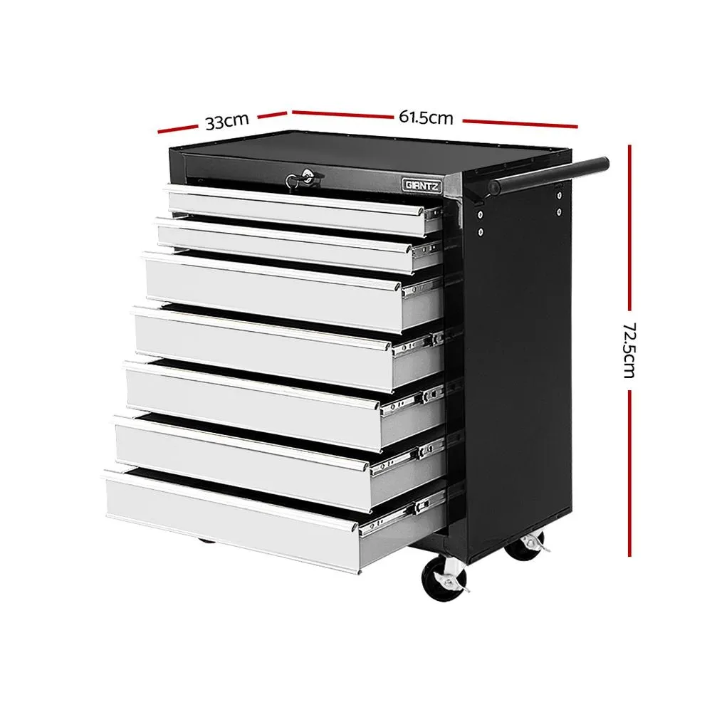 7-Drawer Steel Tool Trolley with Locking System - Giantz