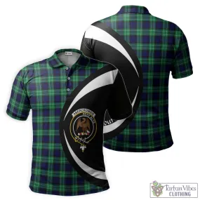 Abercrombie Tartan Men's Polo Shirt with Family Crest Circle Style