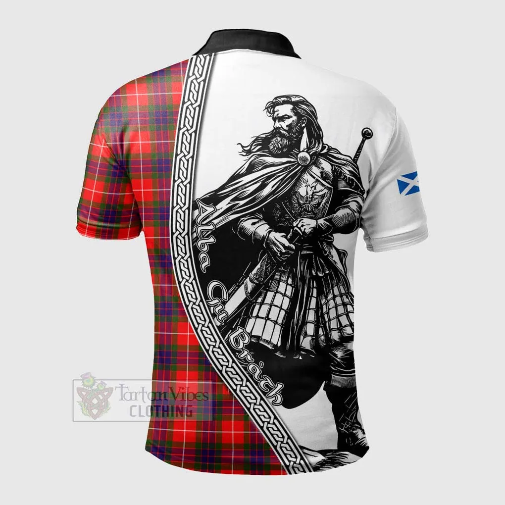 Abernethy Tartan Clan Crest Polo Shirt with Highlander Warrior Celtic Style