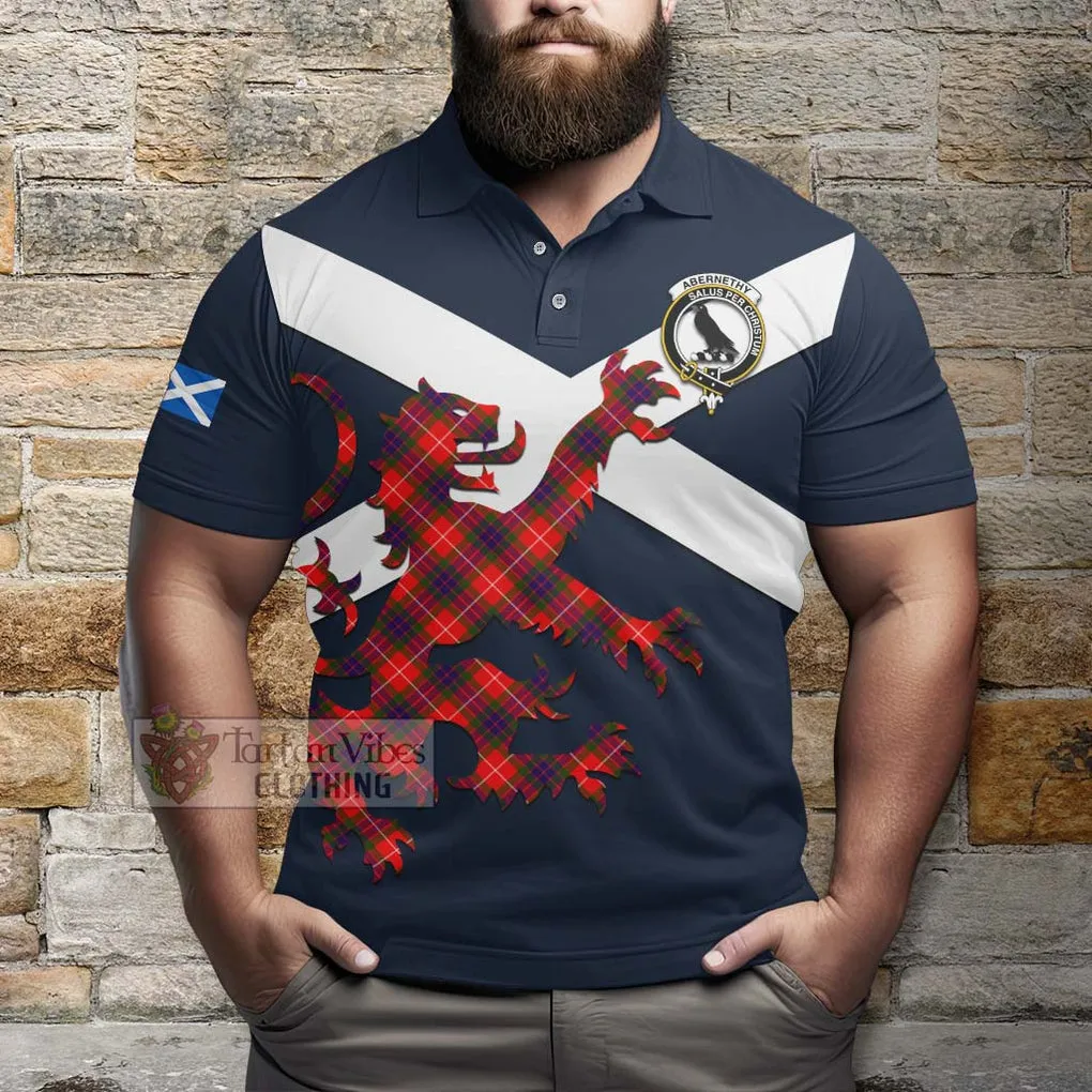 Abernethy Tartan Lion Rampant Polo Shirt Proudly Display Your Heritage with Alba Gu Brath and Clan Name