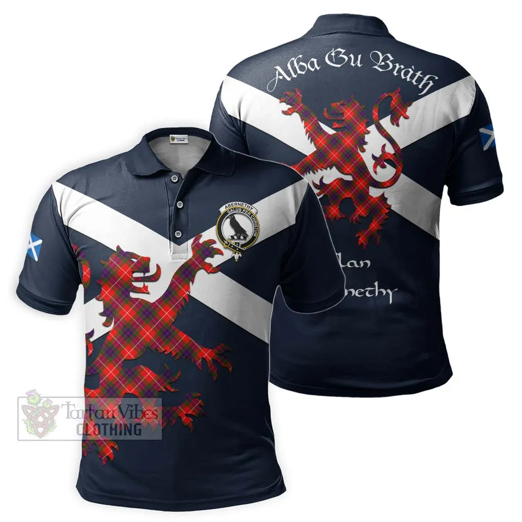 Abernethy Tartan Lion Rampant Polo Shirt Proudly Display Your Heritage with Alba Gu Brath and Clan Name