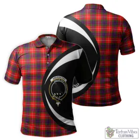 Abernethy Tartan Men's Polo Shirt with Family Crest Circle Style