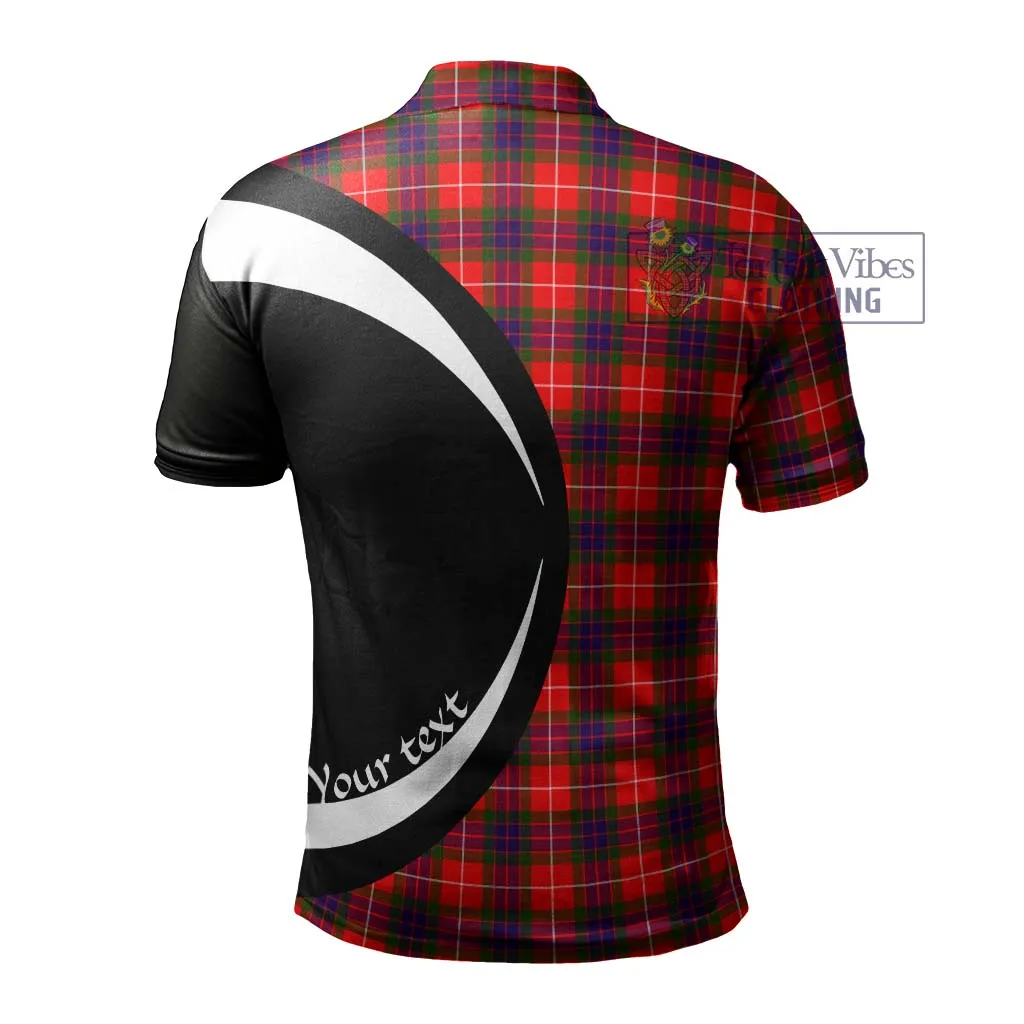 Abernethy Tartan Men's Polo Shirt with Family Crest Circle Style