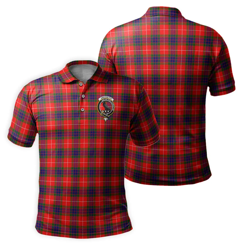 Abernethy Tartan Men's Polo Shirt with Family Crest