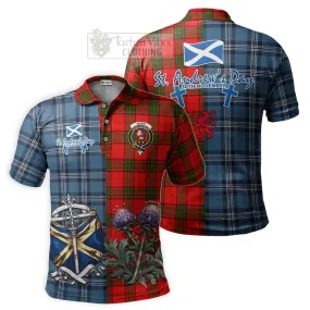 Adair Tartan Polo Shirt Happy St. Andrew's Day Half Tartan Style