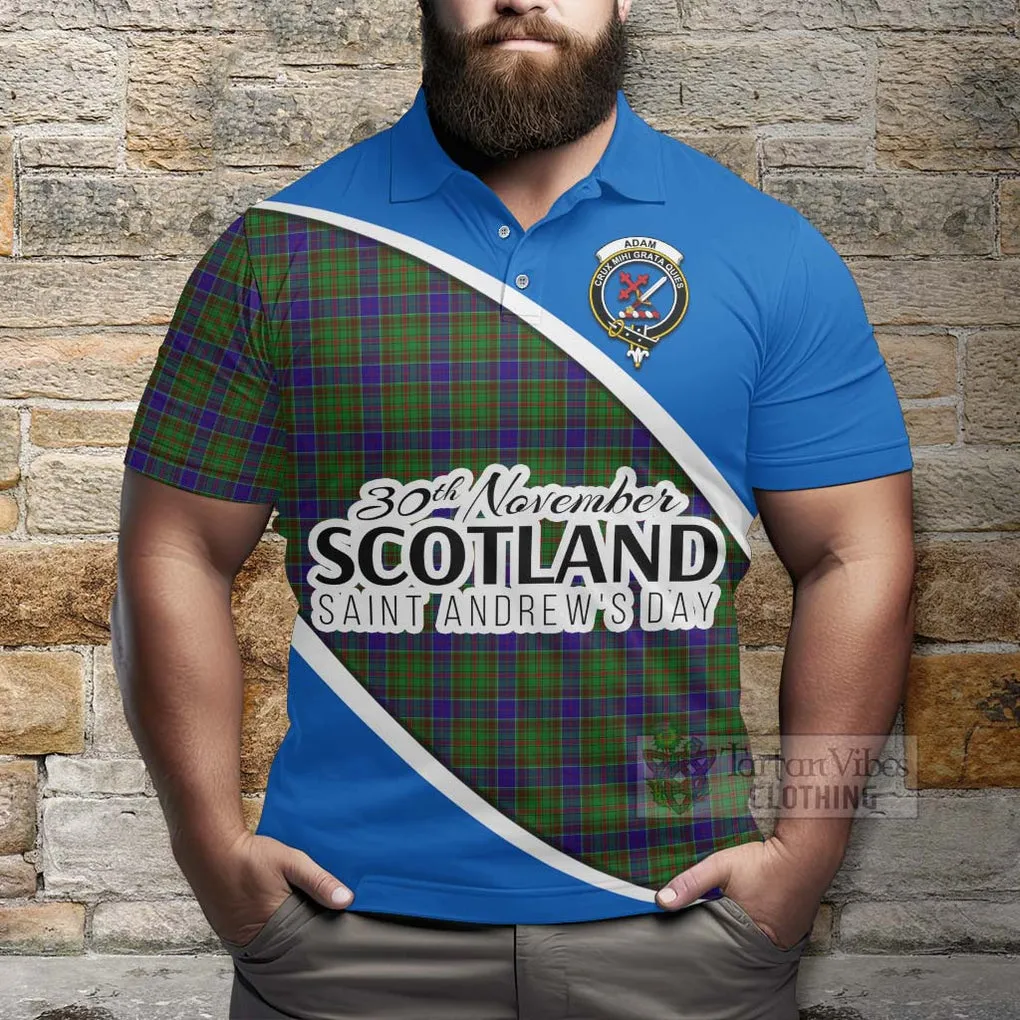 Adam Family Crest Tartan Polo Shirt Celebrate Saint Andrew's Day in Style