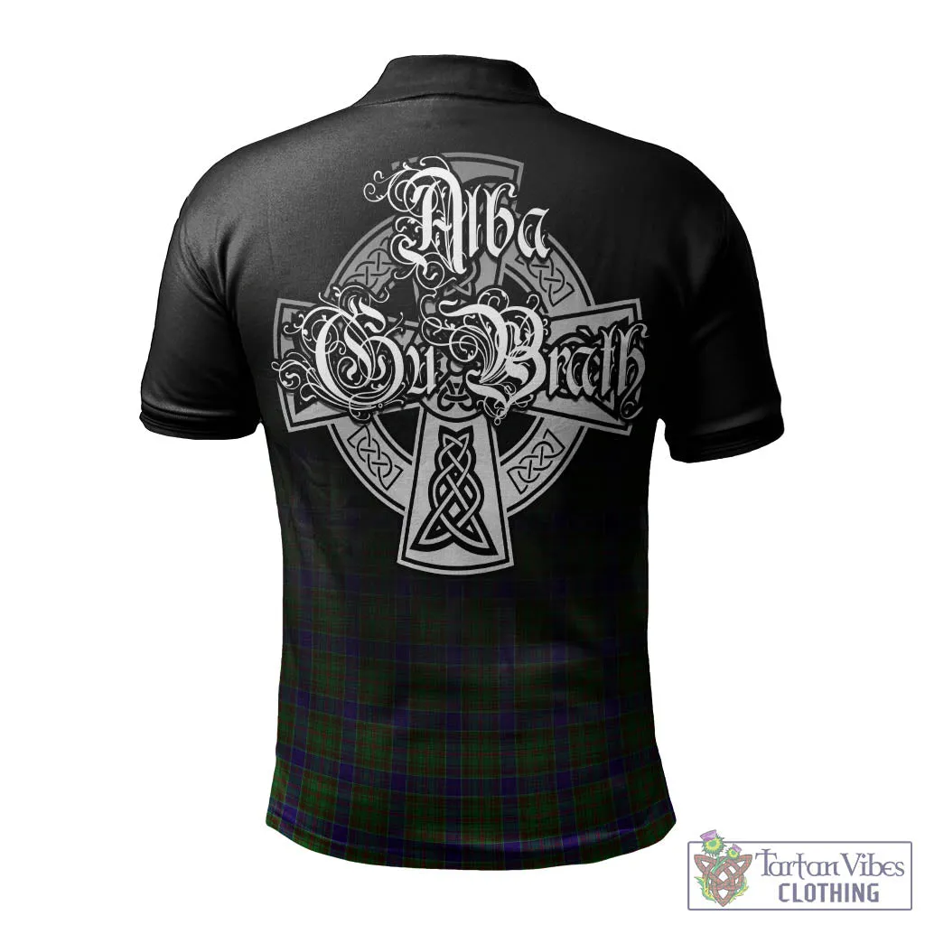 Adam Tartan Polo Shirt Featuring Alba Gu Brath Family Crest Celtic Inspired