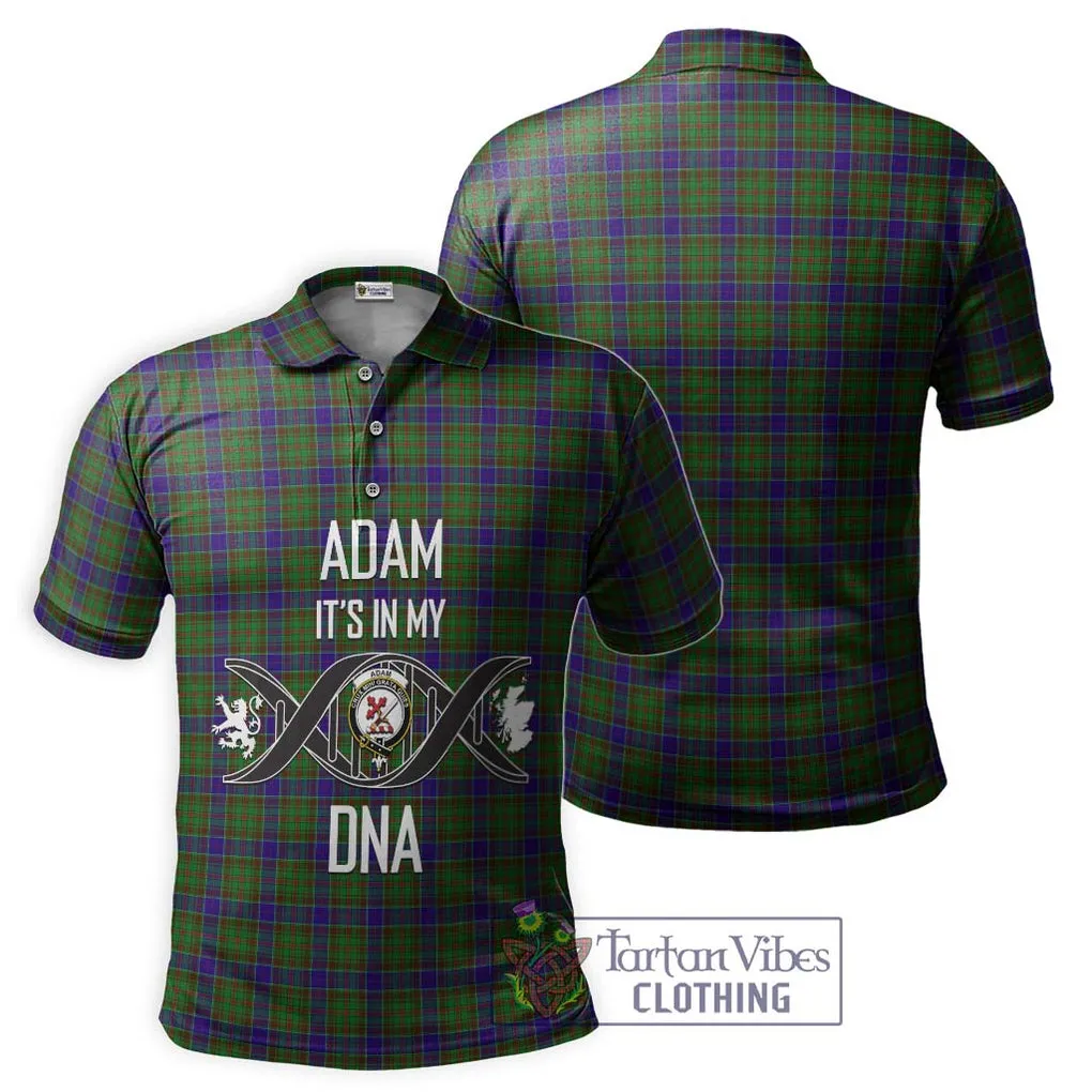 Adam Tartan Polo Shirt with Family Crest DNA In Me Style