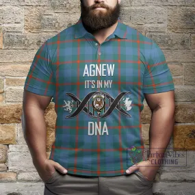 Agnew Ancient Tartan Polo Shirt with Family Crest DNA In Me Style