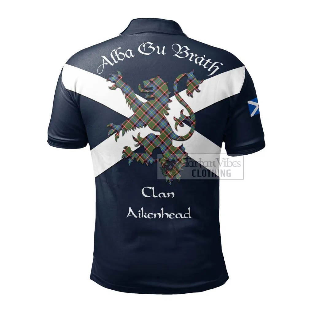 Aikenhead Tartan Lion Rampant Polo Shirt Proudly Display Your Heritage with Alba Gu Brath and Clan Name