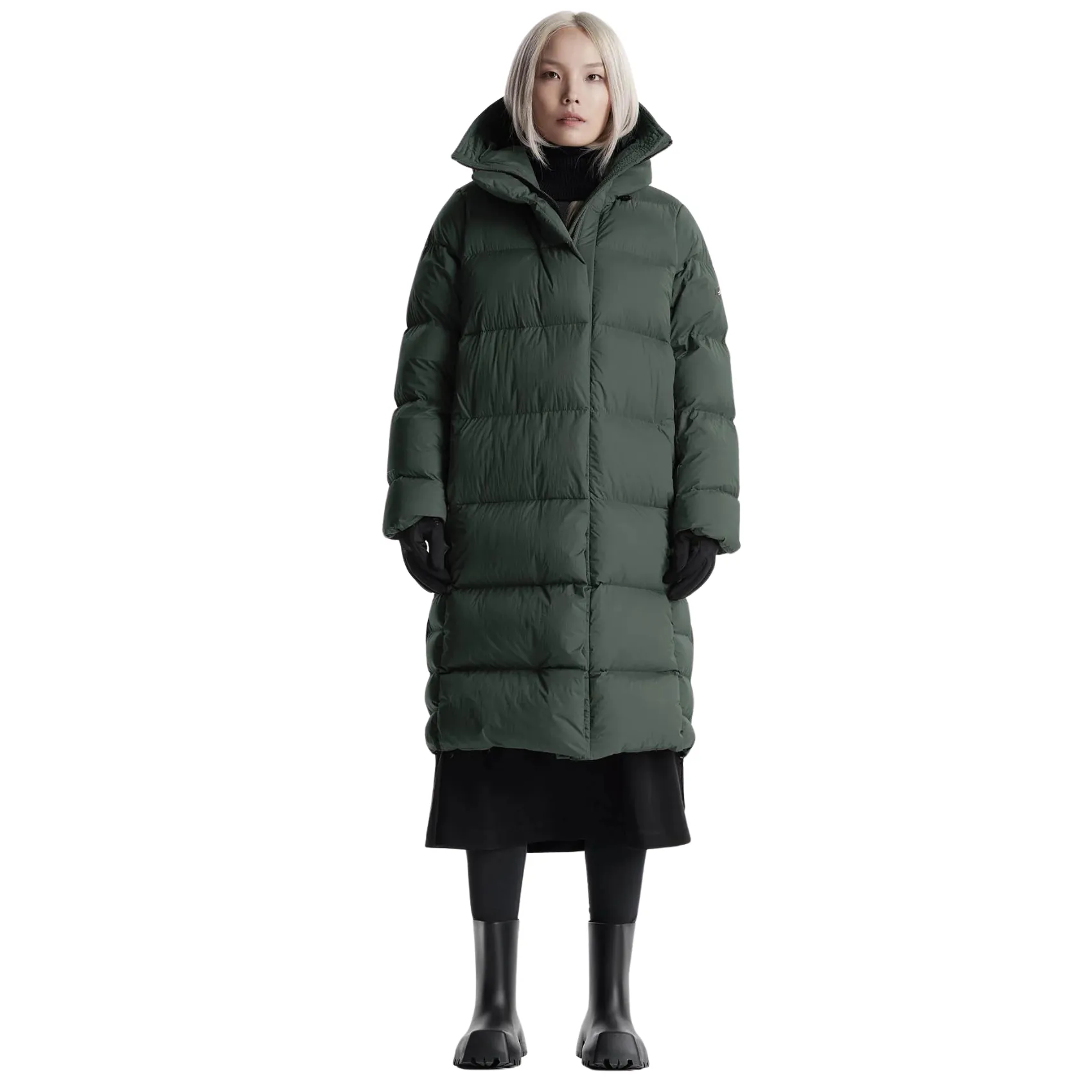 Aitken Technical Nylon Long Puffer Coat - Urban Chic