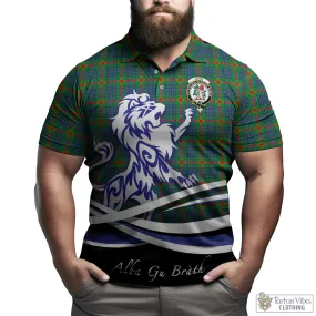 Aiton Tartan Polo Shirt with Alba Gu Brath Regal Lion Emblem