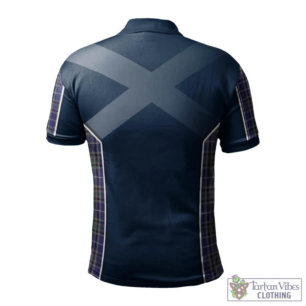 Alexander of Menstry Tartan Men's Polo Shirt with Family Crest and Lion Rampant Vibes Sport Style