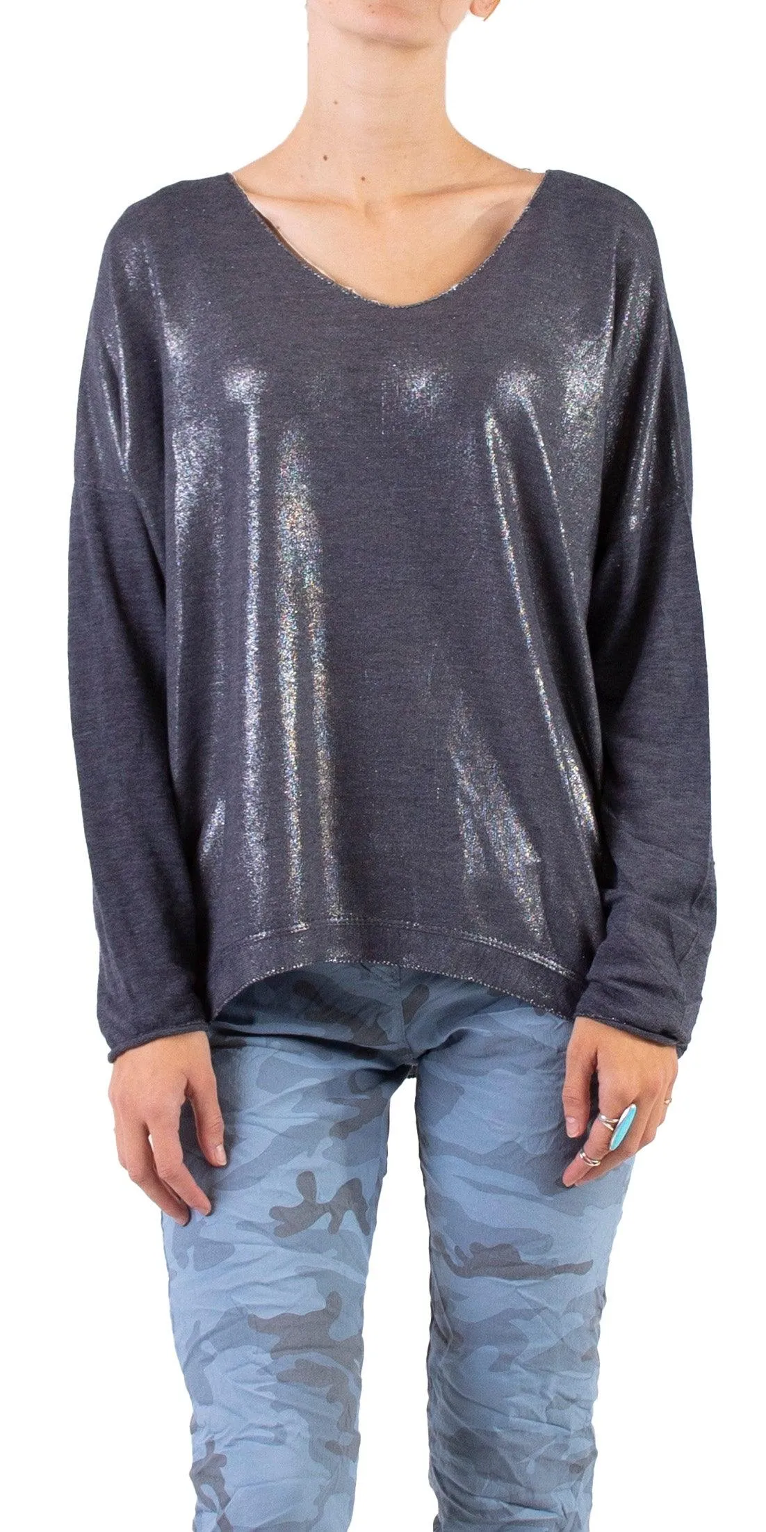 Alexis Long Sleeve Shimmery Top