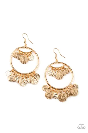 All-CHIME High Gold Paparazzi Earrings