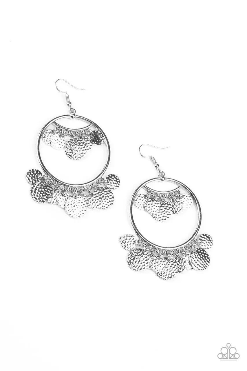 All CHIME-High Silver Paparazzi Earrings