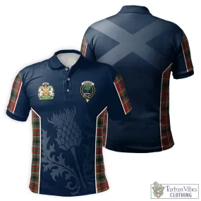 Anderson of Arbrake Tartan Men's Polo Shirt with Family Crest and Scottish Thistle Vibes Sport Style