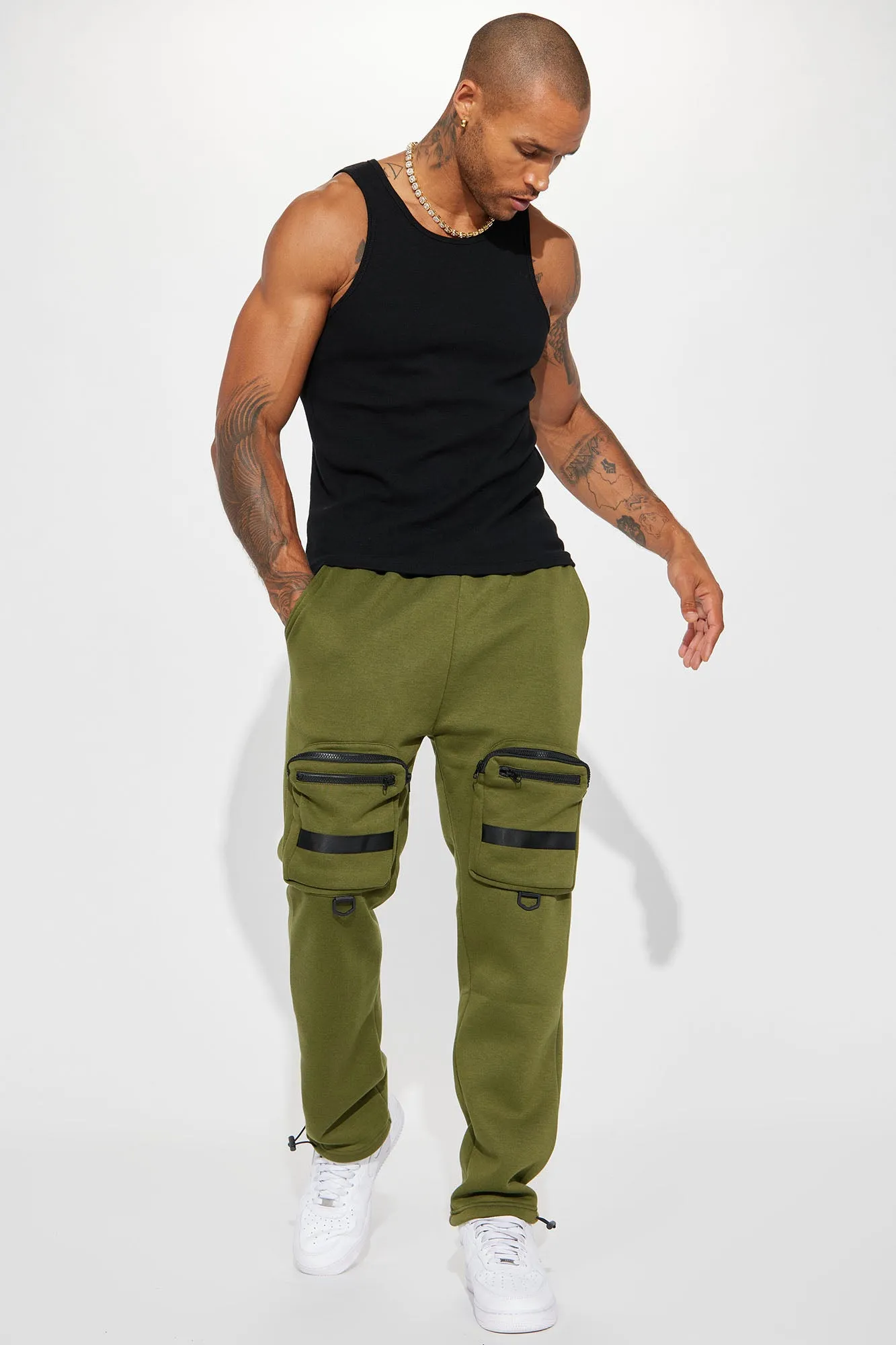 Another Day Cargo Sweatpants - Olive