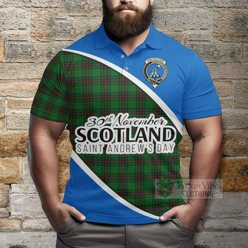 Anstruther Family Crest Tartan Polo Shirt Celebrate Saint Andrew's Day in Style