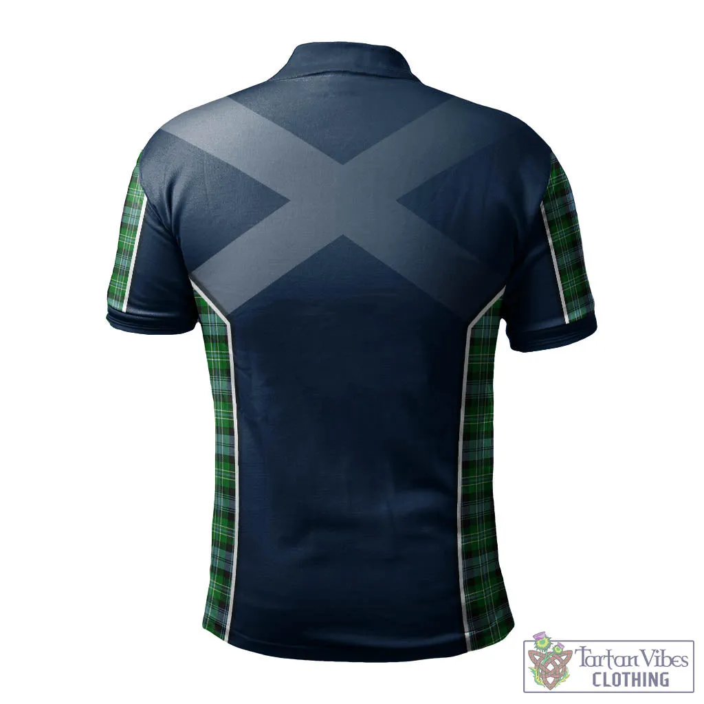 Arbuthnot Ancient Tartan Men's Polo Shirt with Family Crest and Scottish Thistle Vibes Sport Style