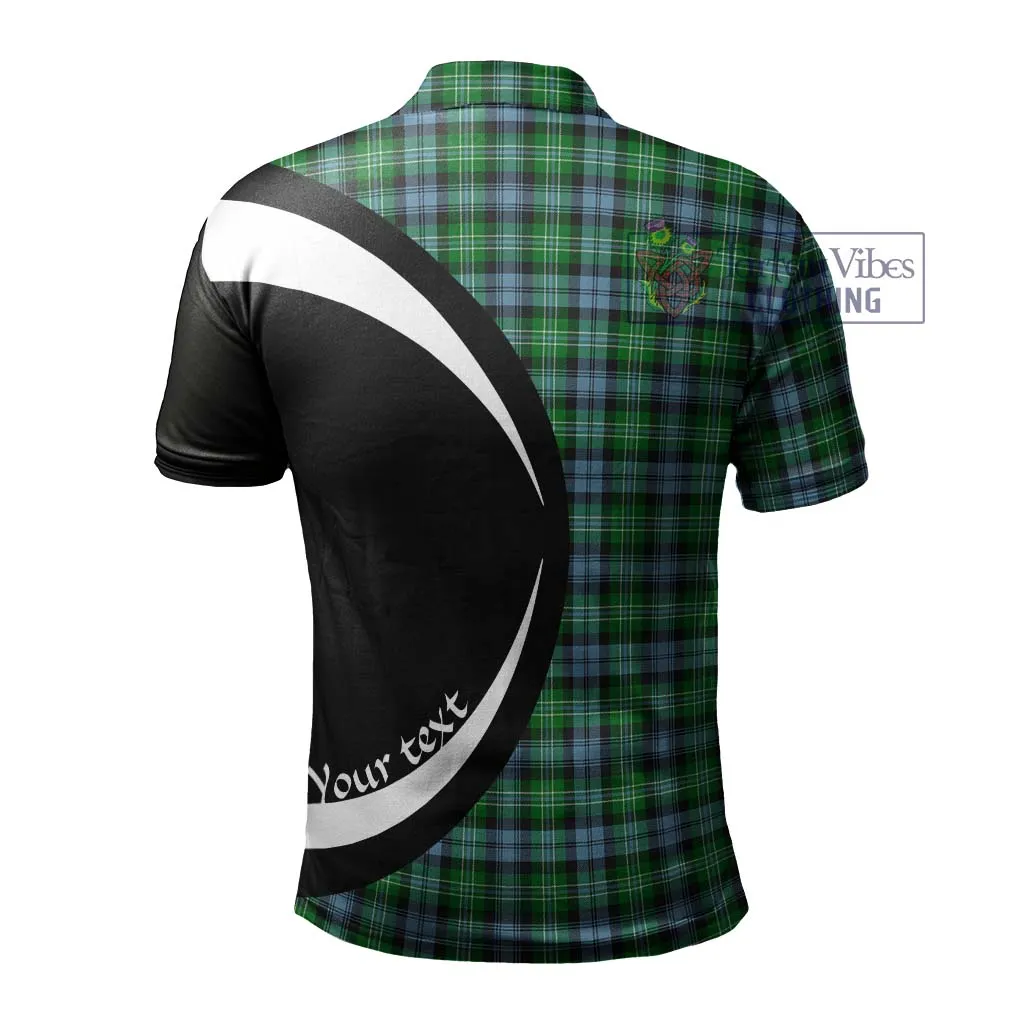 Arbuthnot Ancient Tartan Men's Polo Shirt with Family Crest Circle Style