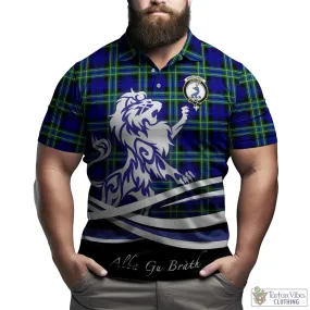 Arbuthnot Modern Tartan Polo Shirt with Alba Gu Brath Regal Lion Emblem