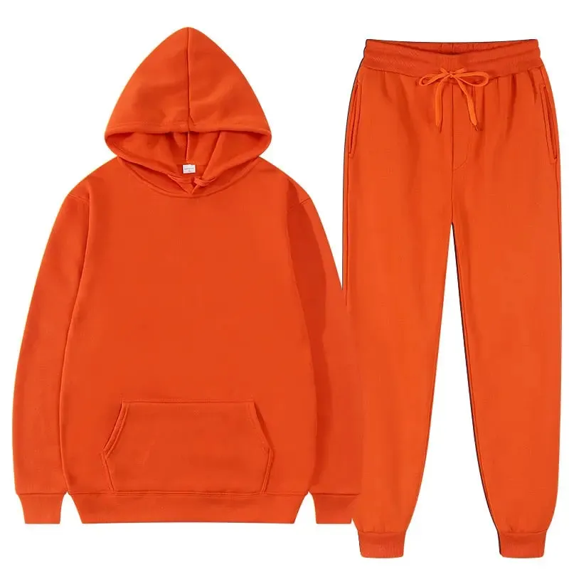 Autumn  Winter Fashion Brand Men Tracksuit New Men's Hoodies   Sweatpants Two Piece