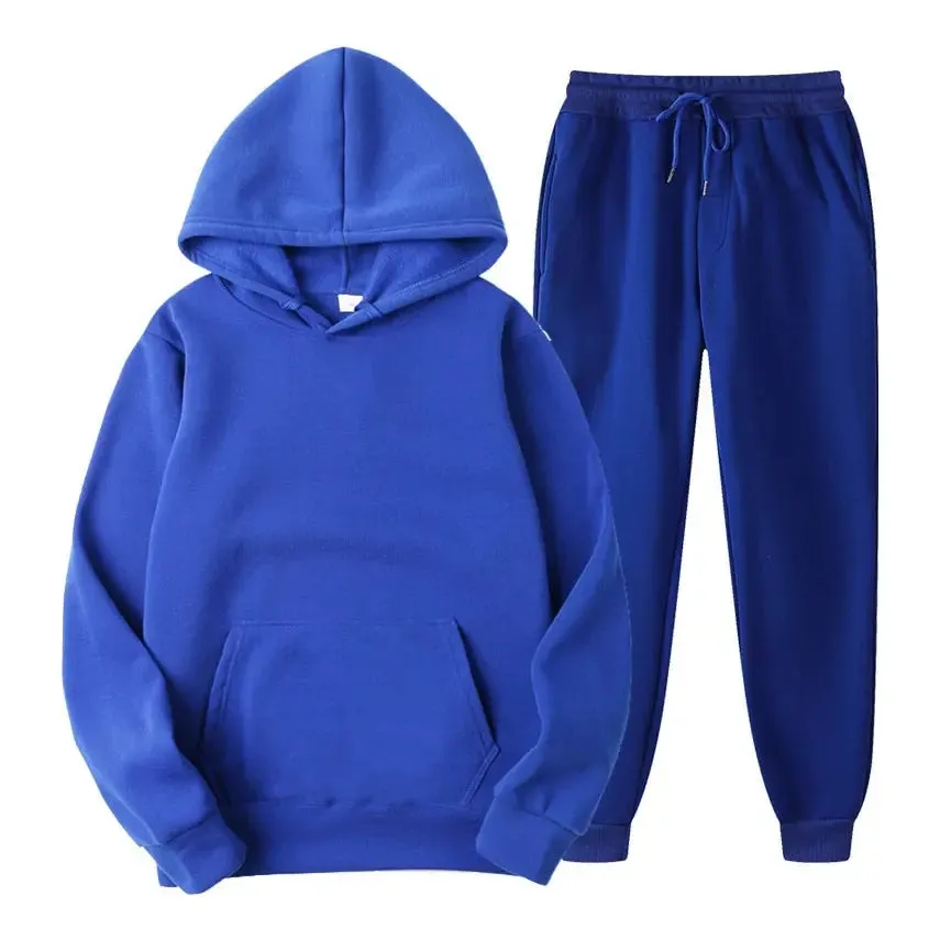 Autumn  Winter Fashion Brand Men Tracksuit New Men's Hoodies   Sweatpants Two Piece