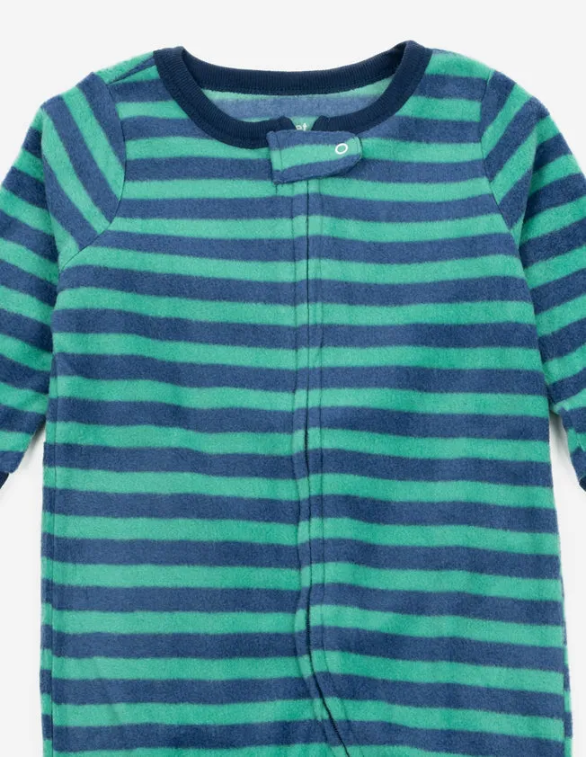 Baby Footed Fleece Striped Pajamas