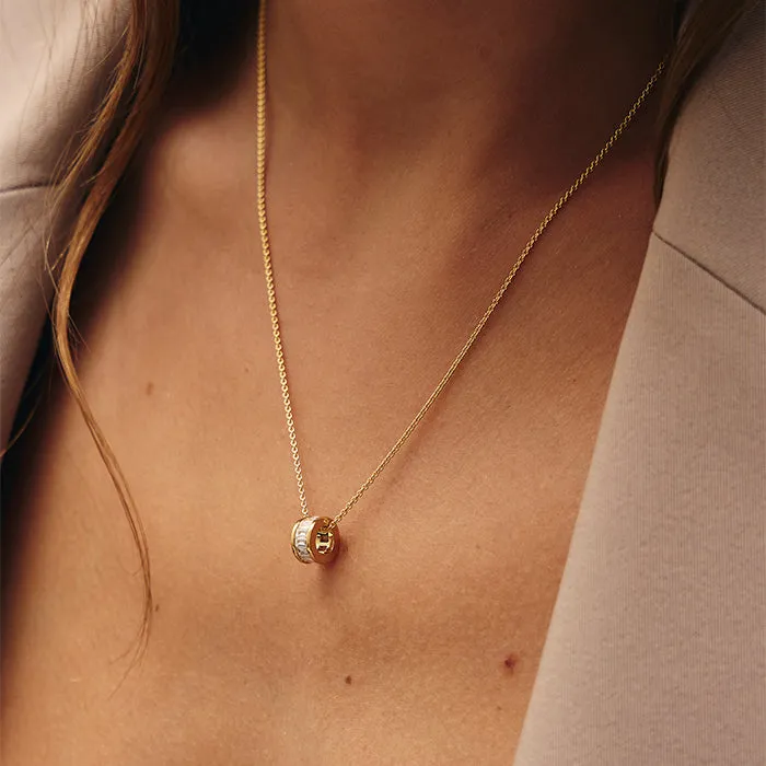 Baguette Diamond Loop Pendant