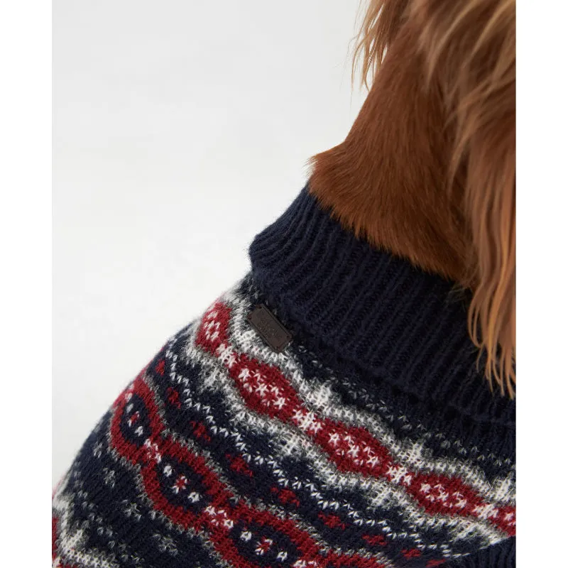 Barbour Case Fairisle Dog Jumper - Blue Granite