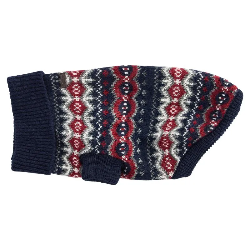 Barbour Case Fairisle Dog Jumper - Blue Granite