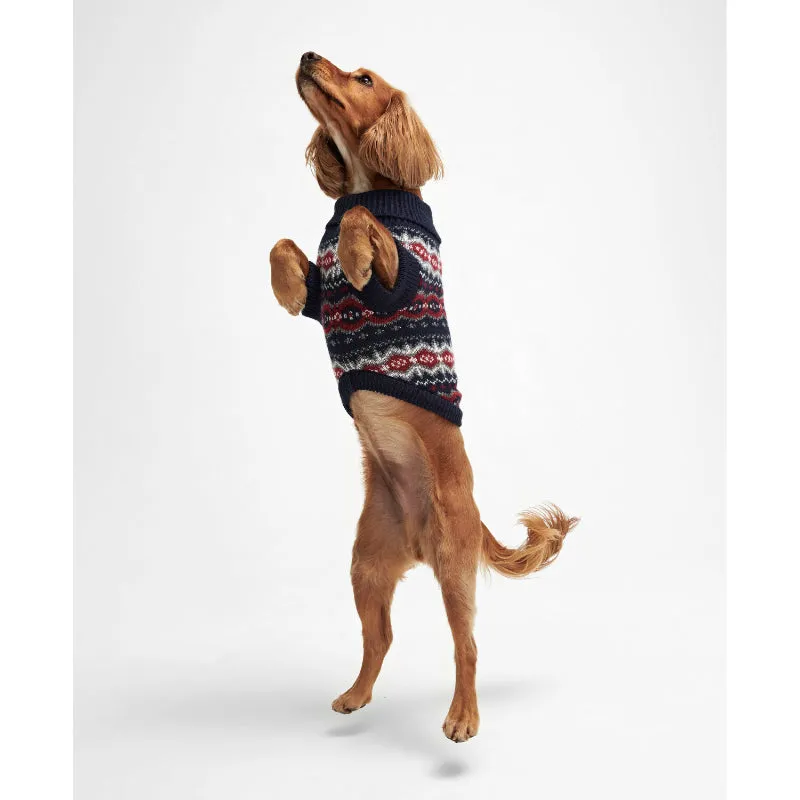 Barbour Case Fairisle Dog Jumper - Blue Granite