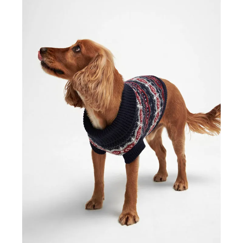 Barbour Case Fairisle Dog Jumper - Blue Granite