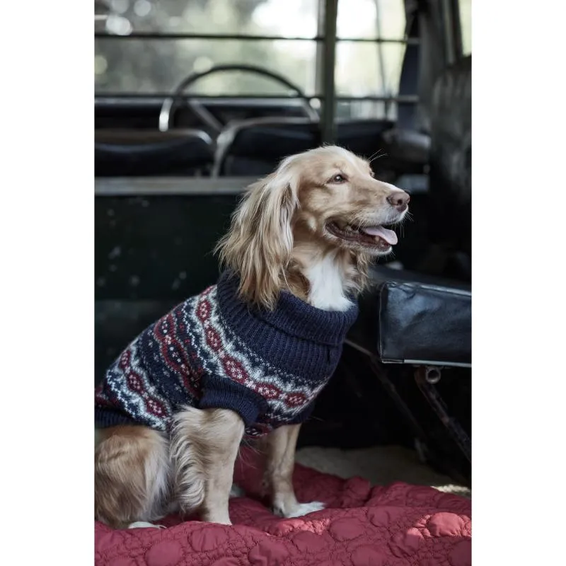 Barbour Case Fairisle Dog Jumper - Blue Granite