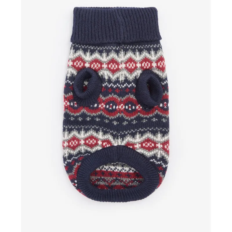 Barbour Case Fairisle Dog Jumper - Blue Granite