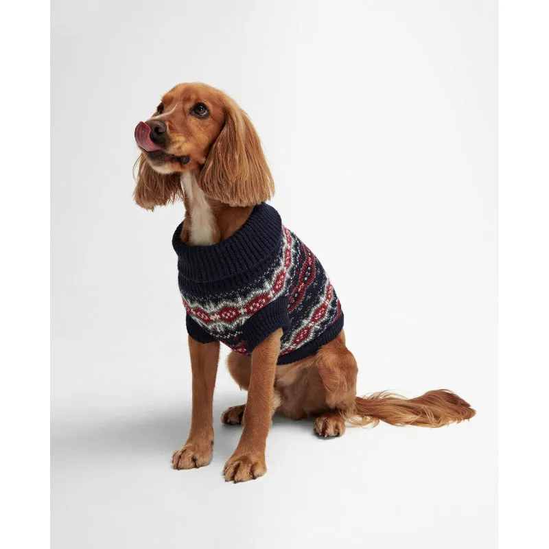 Barbour Case Fairisle Dog Jumper - Blue Granite