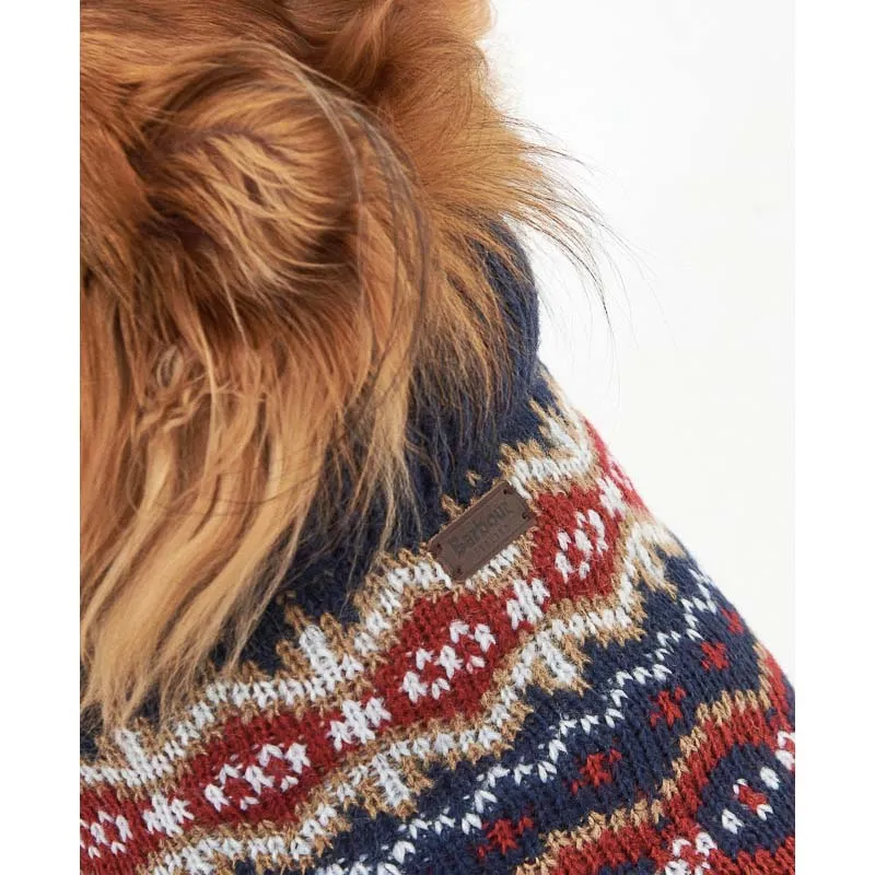 Barbour Case Fairisle Dog Jumper - Cranberry