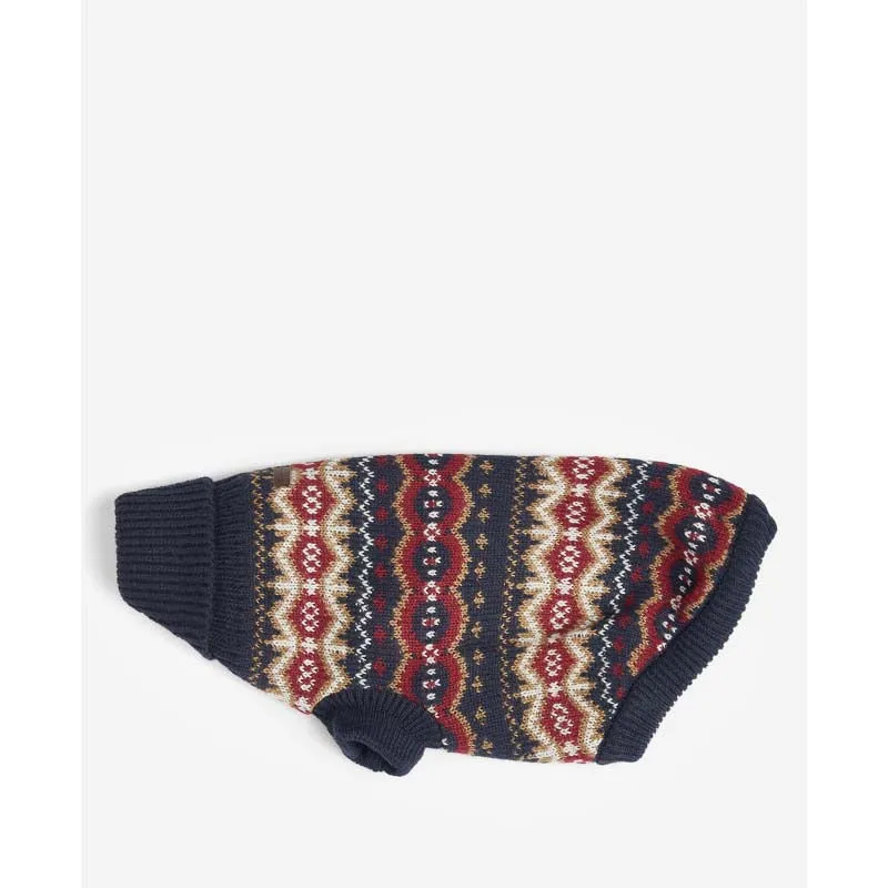 Barbour Case Fairisle Dog Jumper - Cranberry