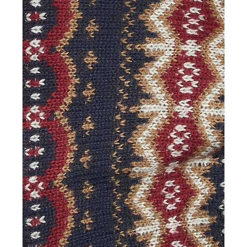 Barbour Case Fairisle Dog Jumper - Cranberry