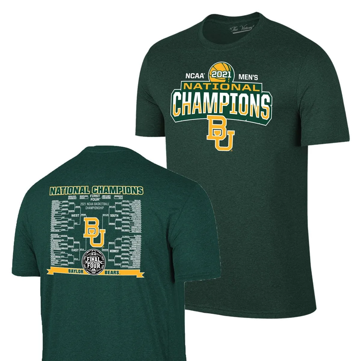 Baylor Bears 2021 NCAA Basketball National Champions Bracket T-Shirt